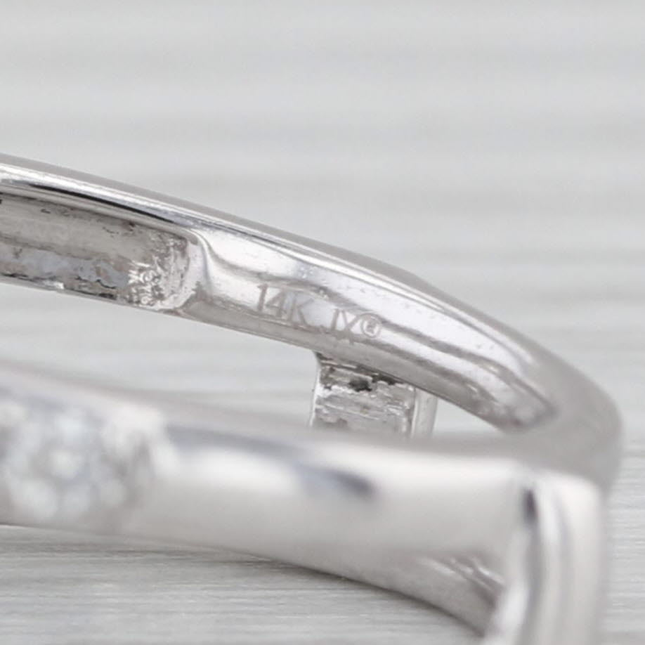 1.46ctw Diamond Ring Jacket 14k White Gold Bridal Wedding Band Enhancer Guard