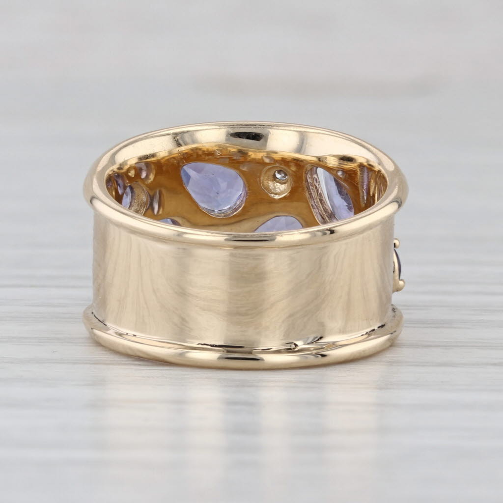 2.04ctw Tanzanite Diamond Ring 14k Yellow Gold Size 7.25 Cocktail