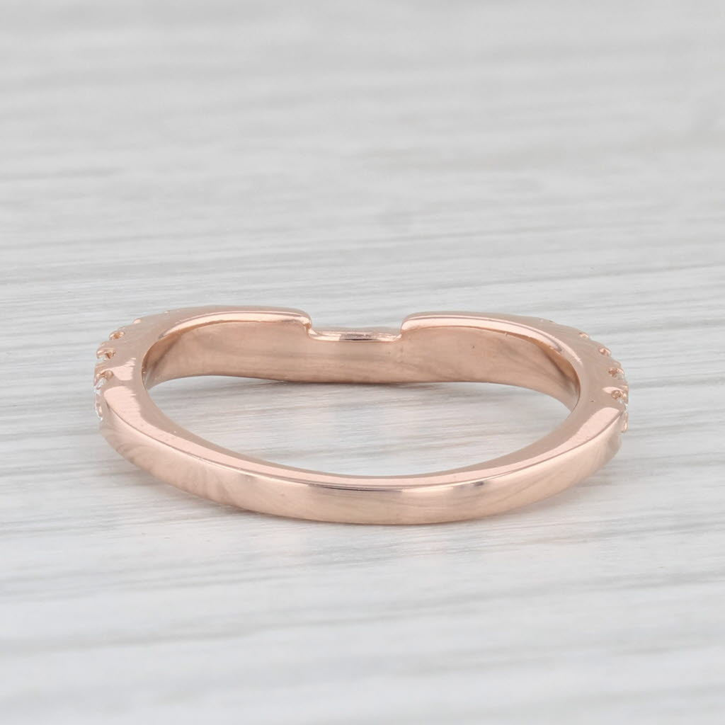 Light Gray Neil Lane 0.47ctw Diamond Wedding Band Ring Guard 14k Rose Gold Sz 5.5 Stackable