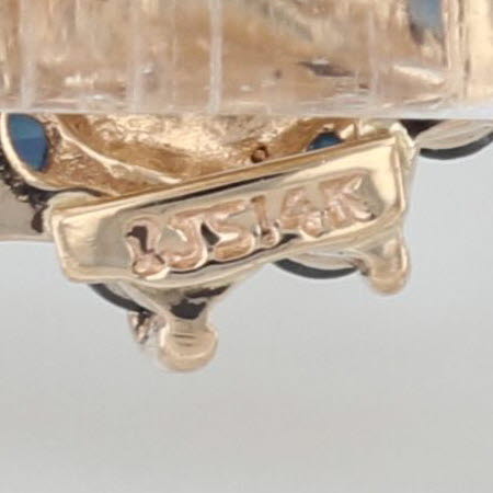 0.86ctw Sapphire Diamond Stud Earrings 14k Yellow Gold Studs