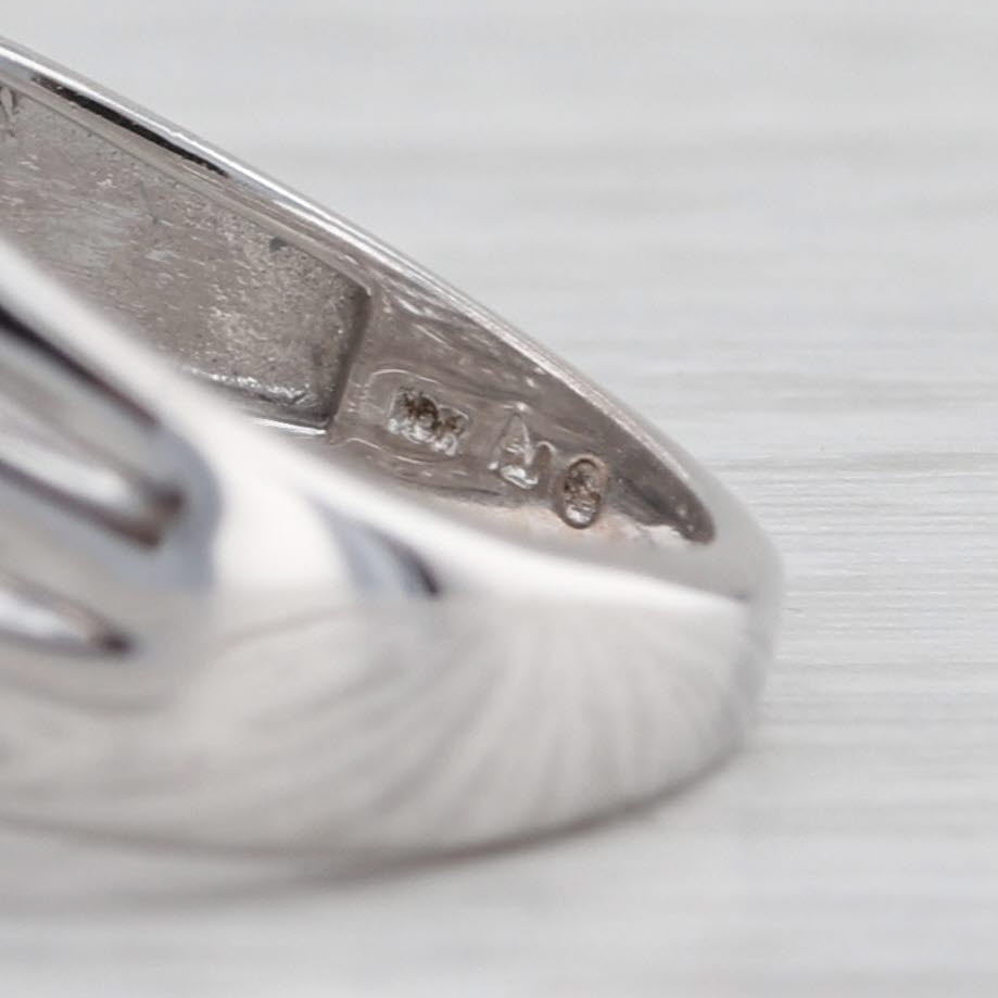0.60ctw Diamond Knot Overlay Ring 10k white Gold Size 7.25