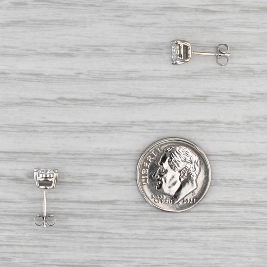 0.50ctw Lab Grown Diamond Solitaire Stud Earrings 14k White Gold Studs VS1-VS2