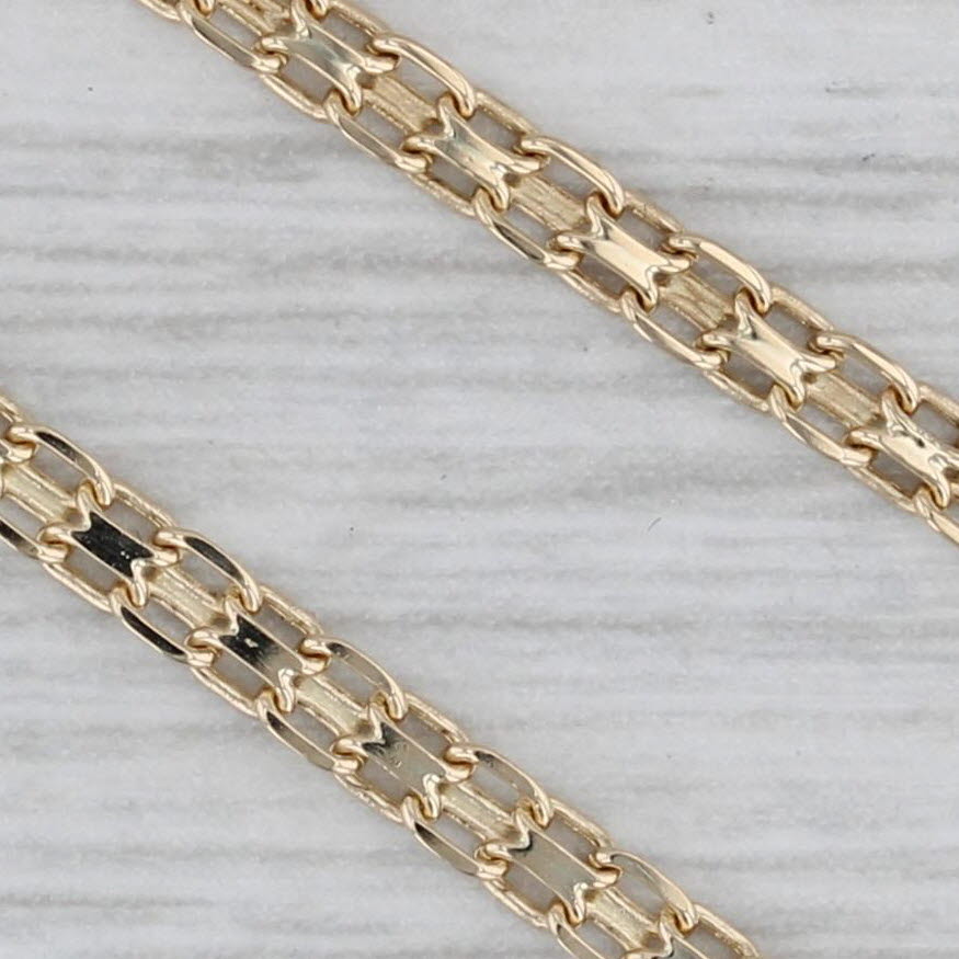Gray 0.85ctw Diamond Y Pendant 14k Yellow Gold 14.5" Bismarck Chain