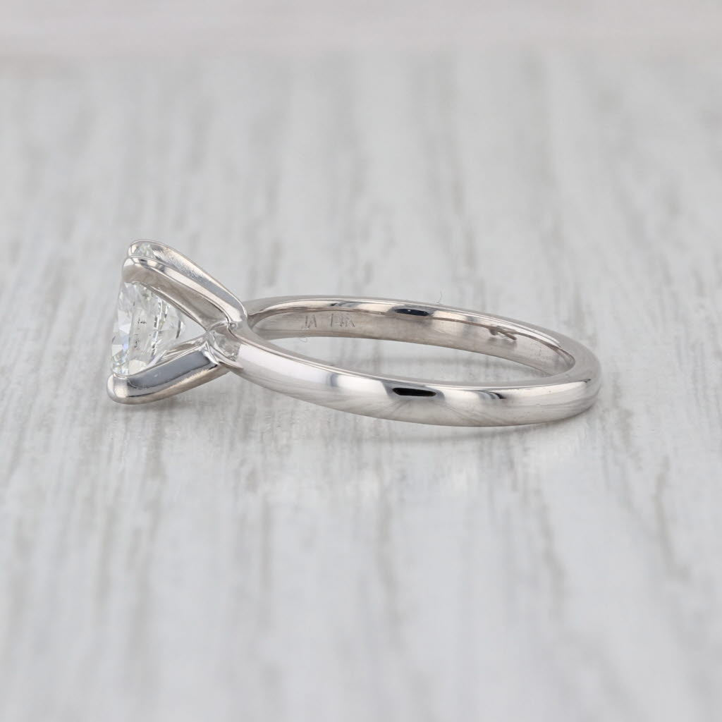 GIA 1.29ct Oval Diamond Solitaire Engagement Ring 14k White Gold Size 7