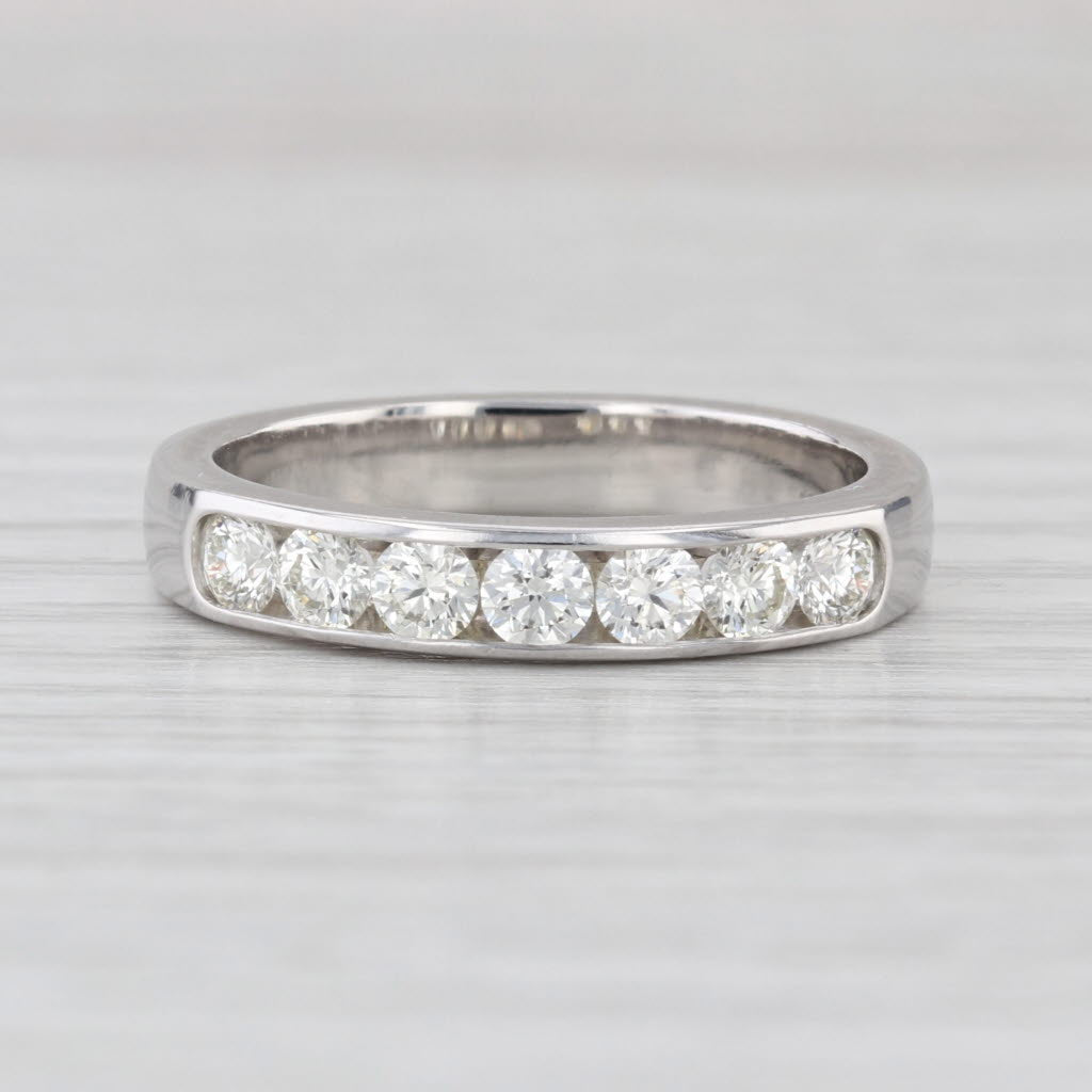 Hearts on Fire 0.70ctw Diamond Wedding Band 18k White Gold Size 8-8.25 Ring