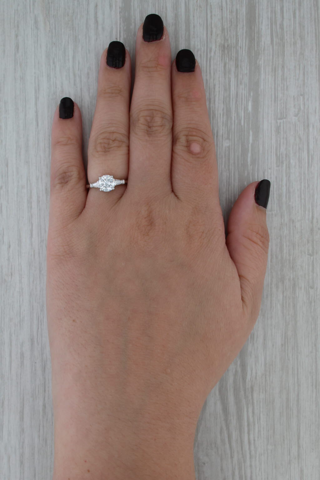 GIA 1.49ctw Round VVS2 G Diamond Engagement Ring 14k White Gold Size 6.5