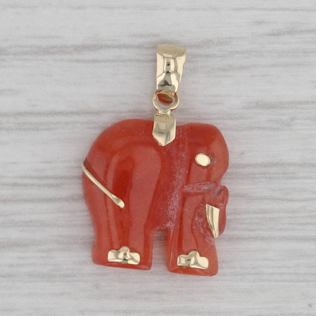 14k gold red jade deals pendant