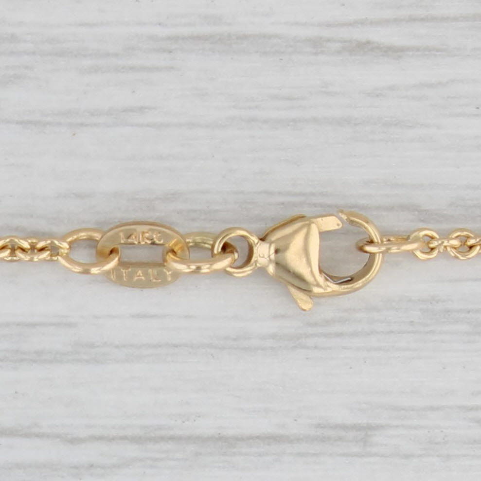 Light Gray Opal 0.25ctw Diamond Teardrop Pendant Necklace 14k Gold 17.75" Cable Chain