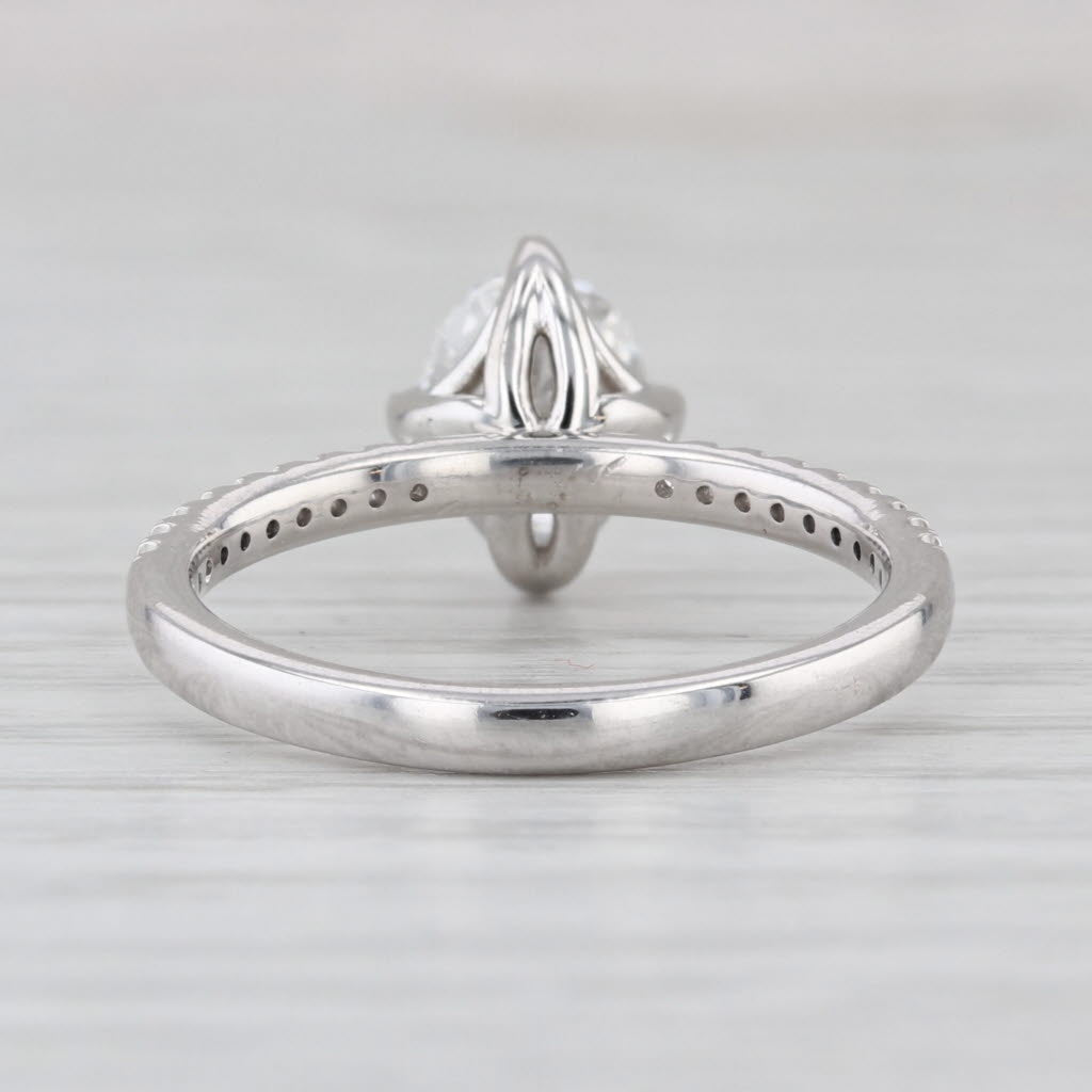 1.19ctw GIA Oval Diamond Engagement Ring 950 Platinum Size 7