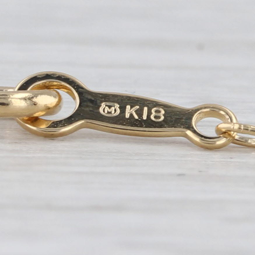 Cable Chain Necklace 18k Yellow Gold 15.75" 0.7mm