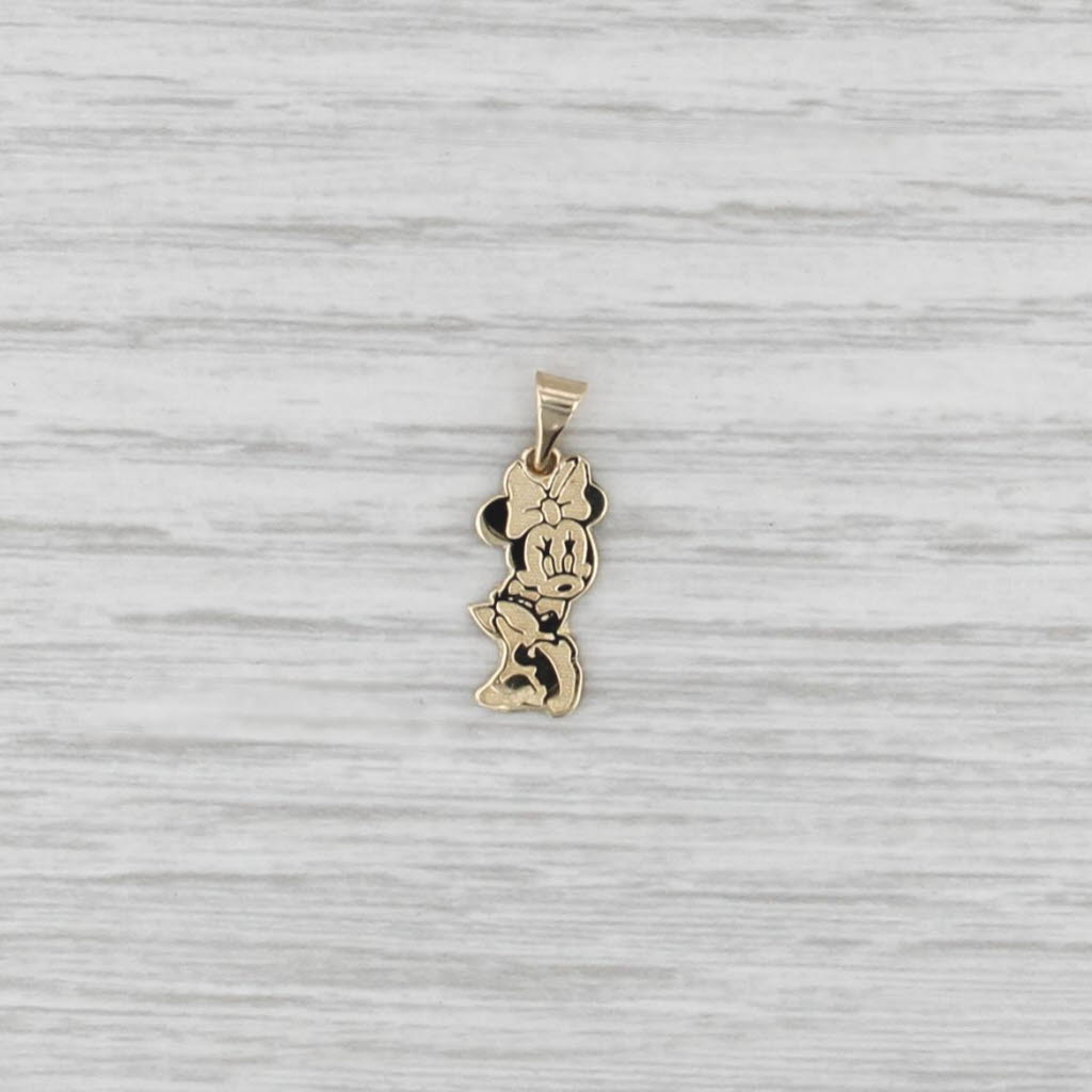 Minnie Mouse Pendant 10k Gold Disney Cartoon Collectible Keepsake Charm