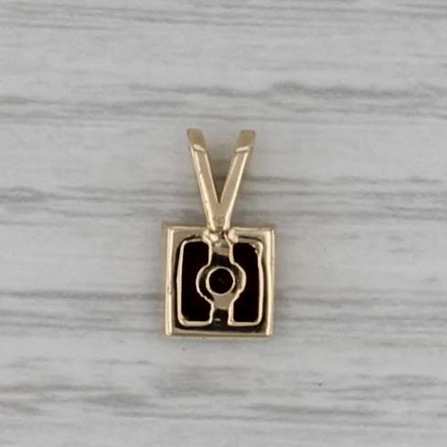 1.26ct Solitaire Garnet Pendant 14k Yellow Gold Small Drop
