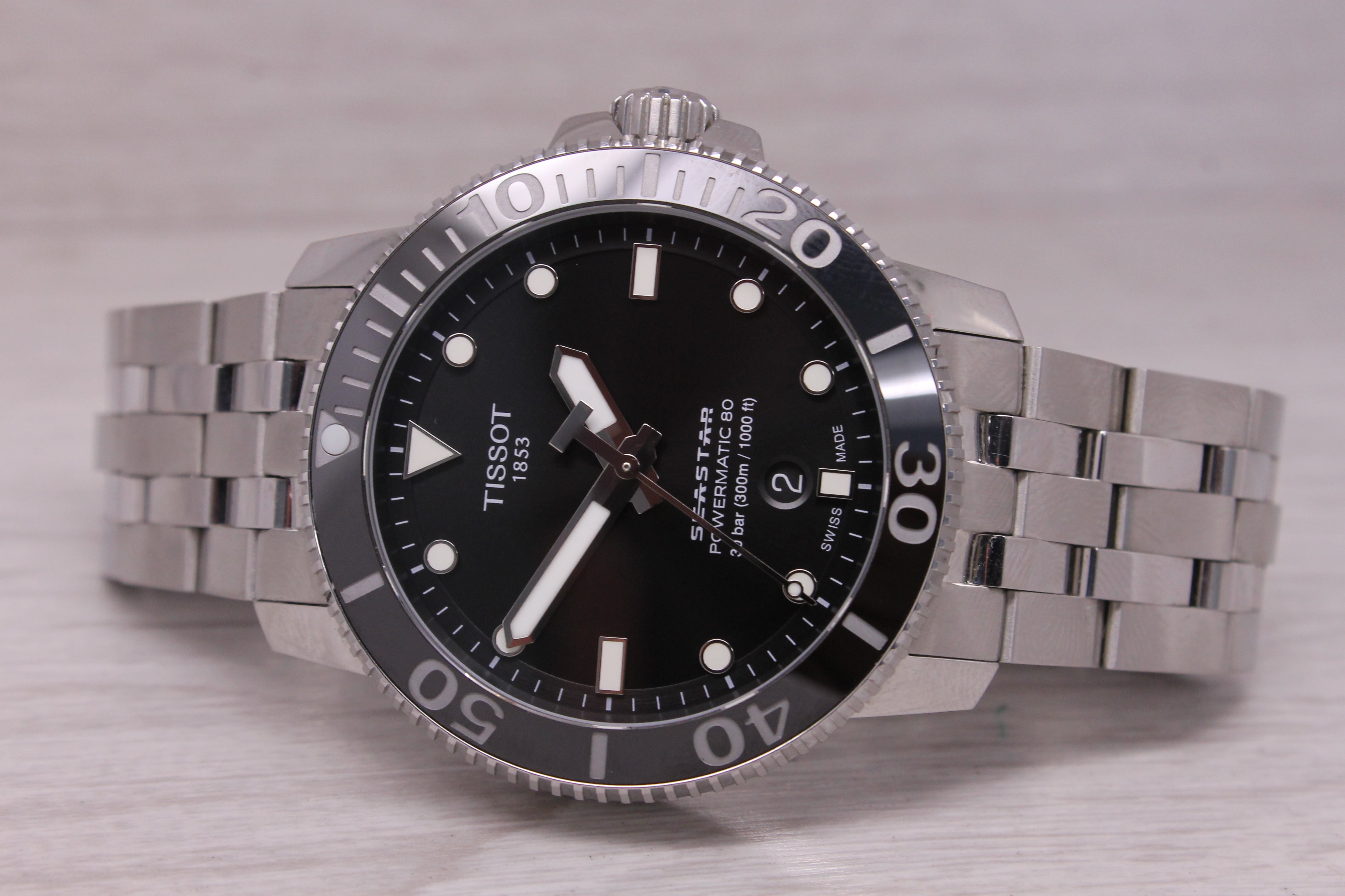 Tissot Seastar 1000 Mens Automatic Watch 43mm Steel Swiss Date T120407A Box