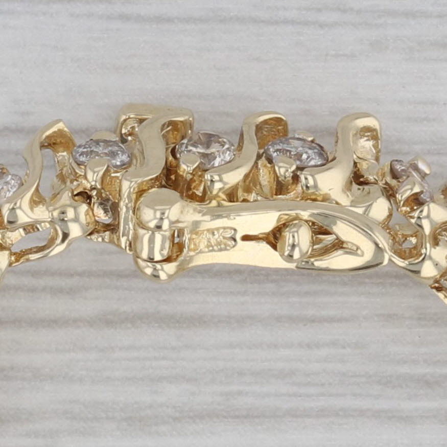 Gray 2.25ctw Diamond Tennis Bracelet 14k Yellow Gold 7" 5.2mm