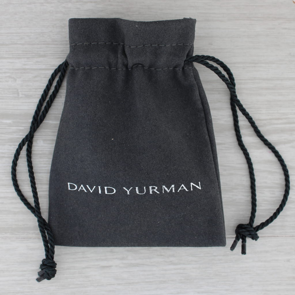 Dark Slate Gray David Yurman 0.51ctw Diamond Stax 5 Row Bracelet Pouch Sterling Silver 6"