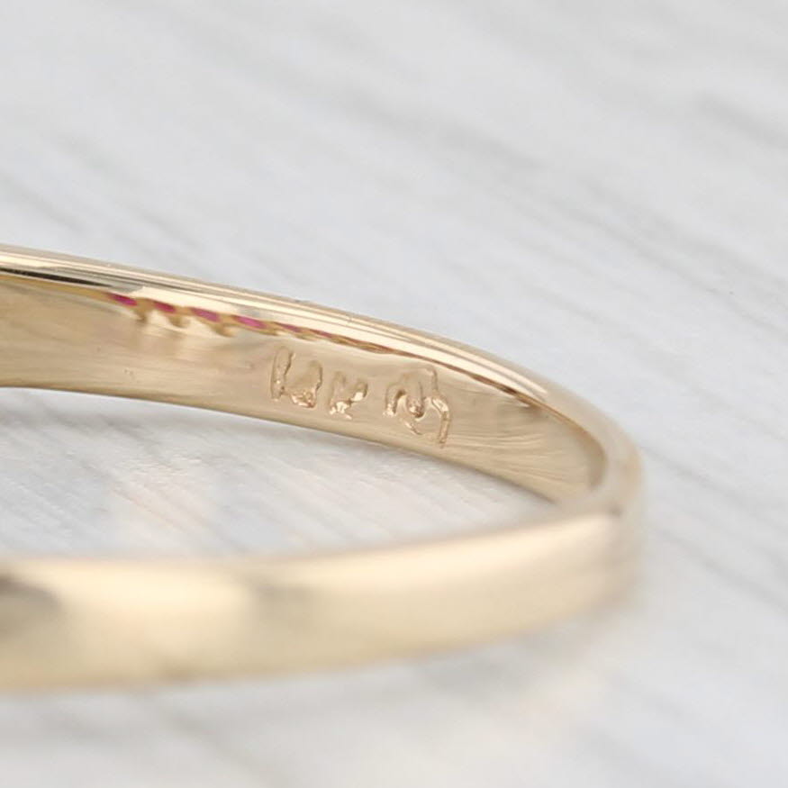 Light Gray 0.75ctw Ruby Ring 14k Yellow Gold Size 7 Stackable