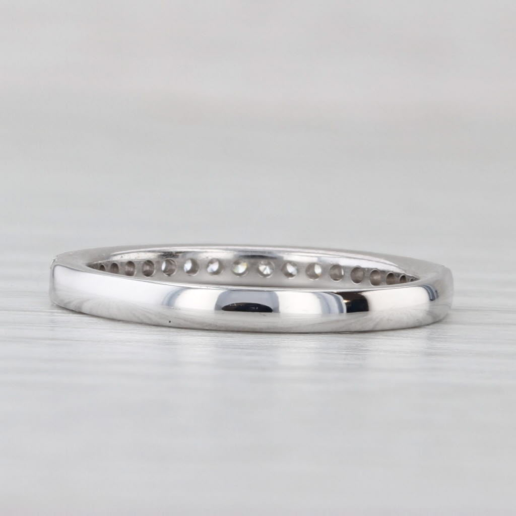 0.25ctw Diamond Wedding Band 14k White Gold Size 5.5 Stackable Anniversary Ring