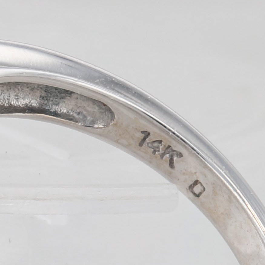 Light Gray 1.70ctw Diamond 3-Stone Bypass Ring 14k White Gold Size 6
