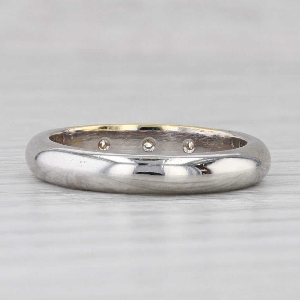 Light Gray Alishan Diamond Ring 18k Yellow White Gold Size 6.25 Stackable Band Wedding