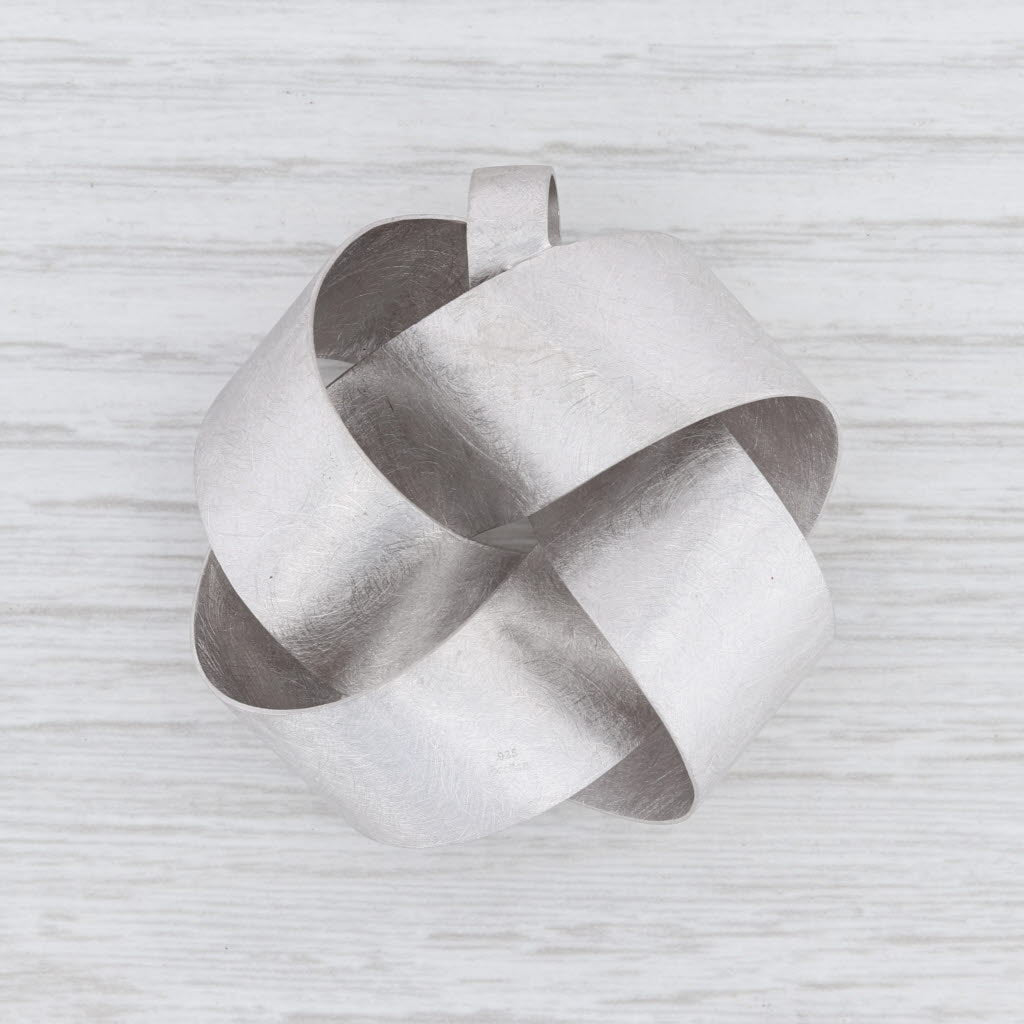 New Bastian Inverun Memorable Knot Pendant Sterling Silver 12891 Statement