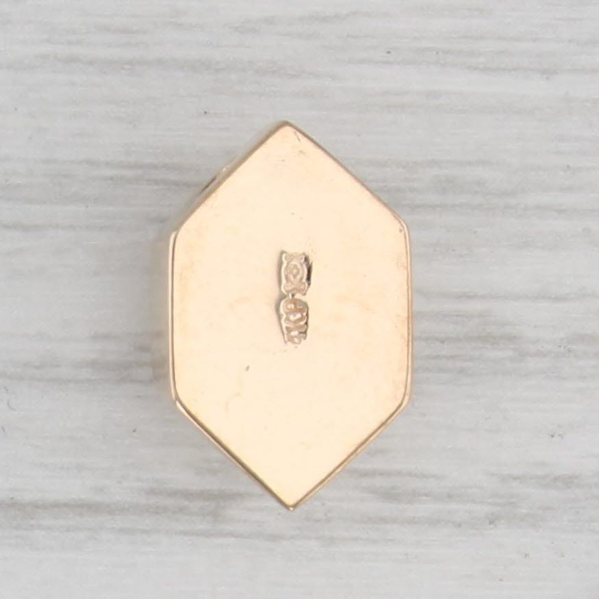 Light Gray Vintage 0.30ct Peridot Flower Slide Charm 14k Yellow Gold Floral Jewelry