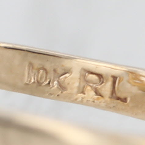 Cubic Zirconia Open Heart Ring 10k Yellow Gold Size 6.75