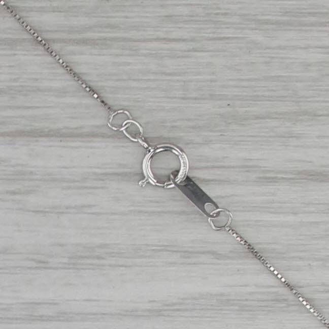 18.25" 0.5mm Box Chain Necklace 10k White Gold
