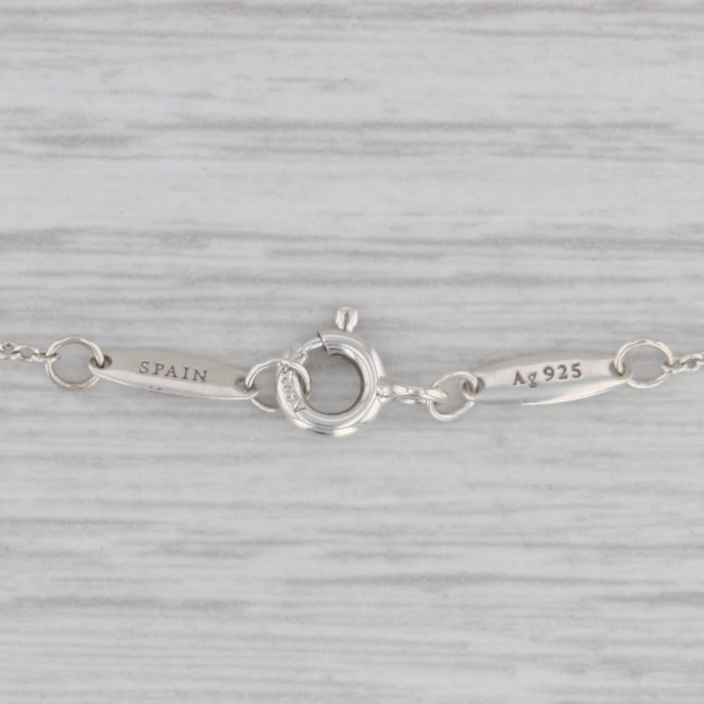 Gray Tiffany & Co. Elsa Peretti Sterling Silver Open Heart Pendant Necklace 18" w/Box