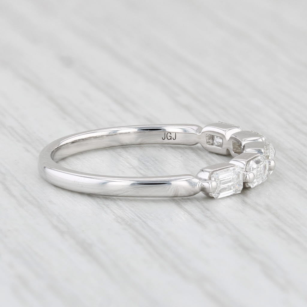Light Gray New 0.65ctw Diamond Ring 14k White Gold Stackable Wedding Band Size 6.25-6.5