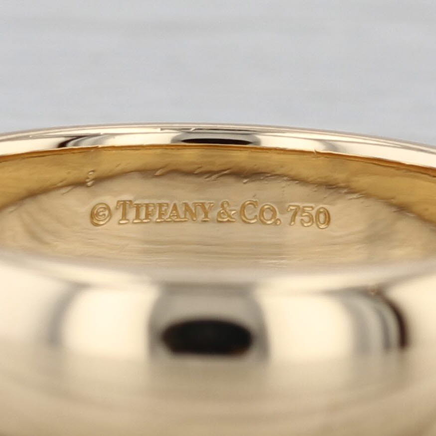 Tiffany & Co Forever 6mm Wedding Band 18k Yellow Gold Size 10.5 Men's Ring