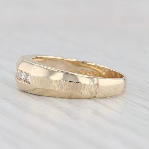 0.24ctw Diamond Wedding Band 14k Yellow Gold Size 9.75 Men's Ring