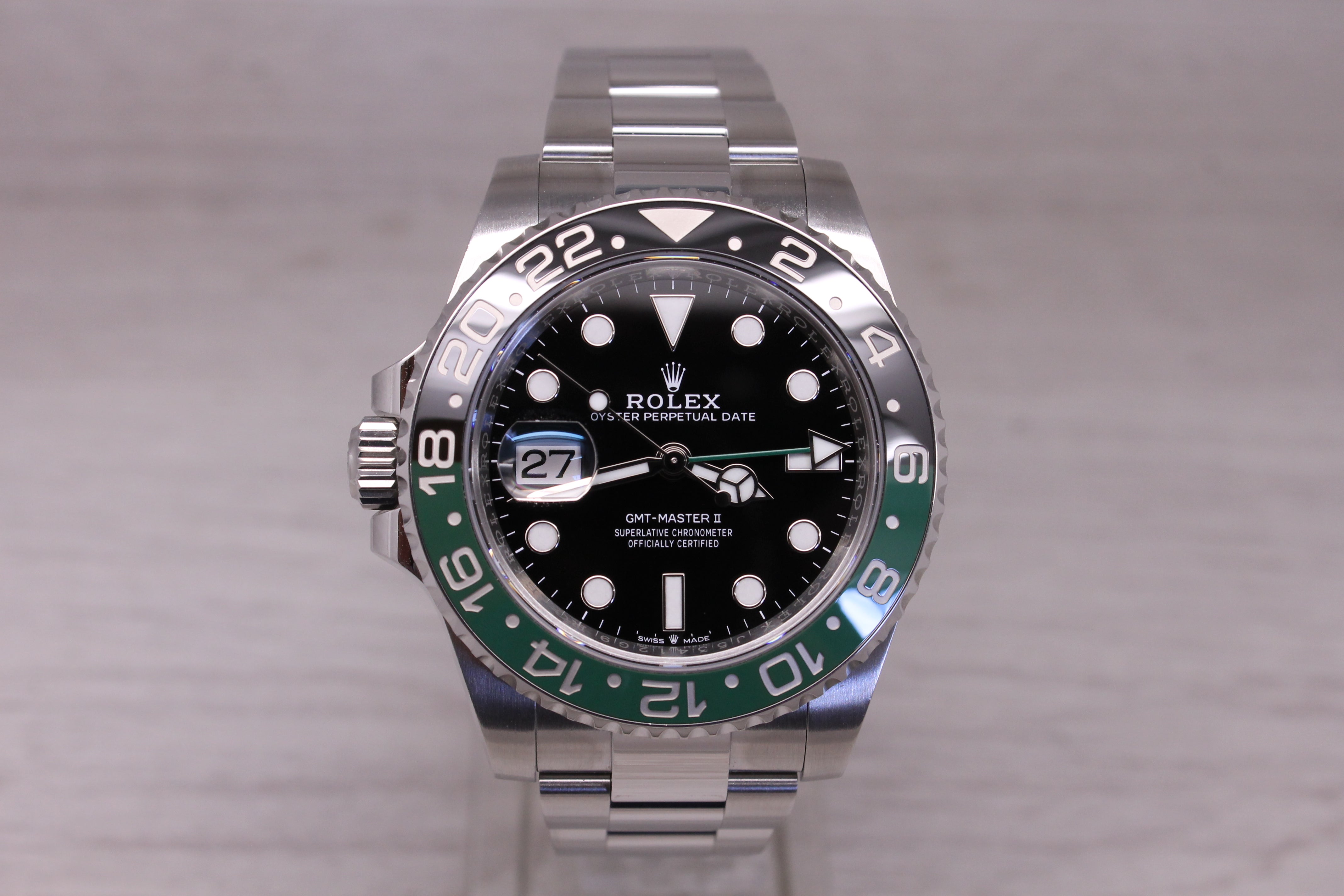 2024 Rolex GMT Master Sprite Steel Automatic Watch Box Card Oyster 126720VTNR