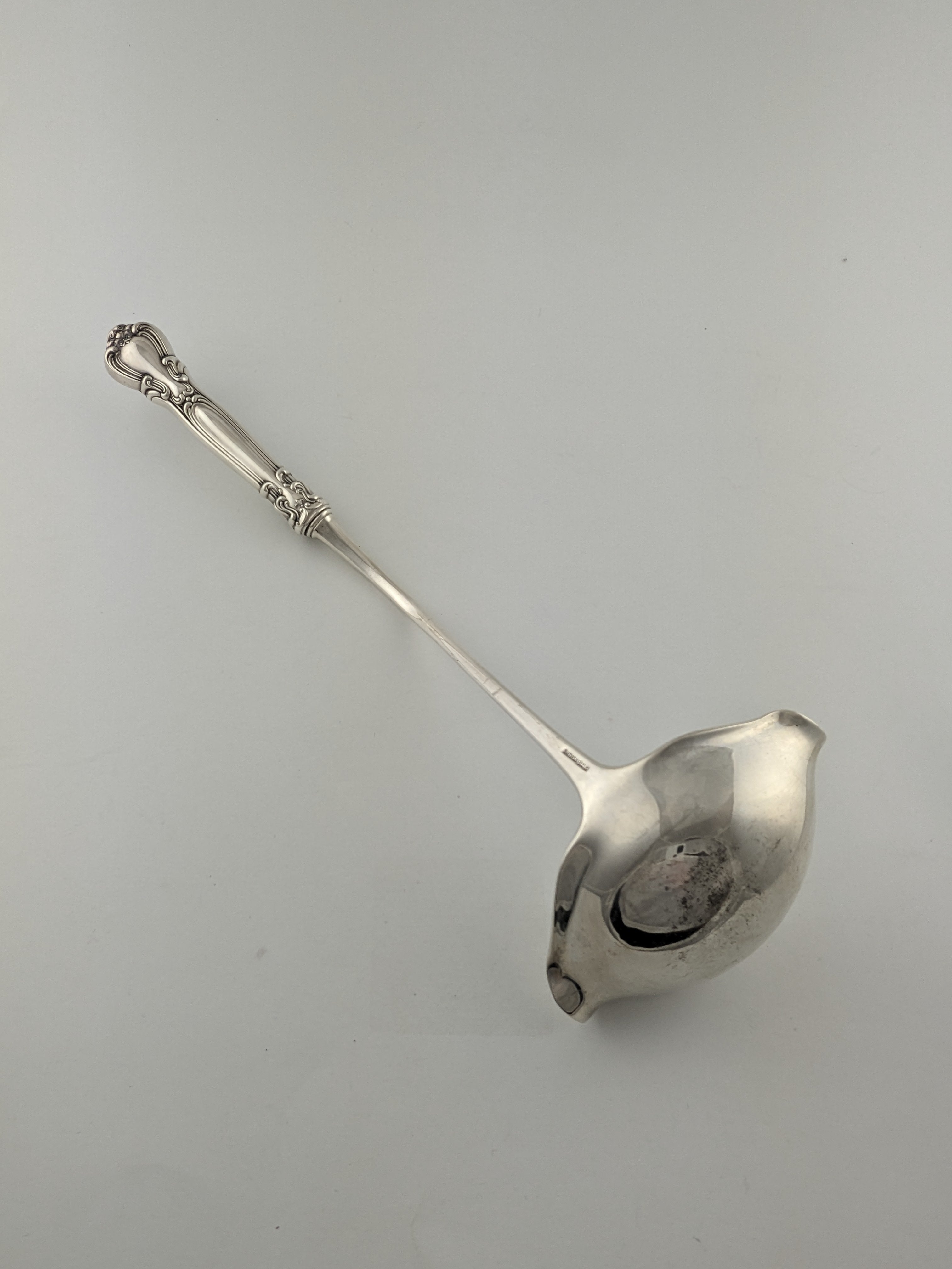 Dark Gray Gorham Chantilly Punch Ladle Sterling Silver Vintage 13.5" Serving Fine Dining