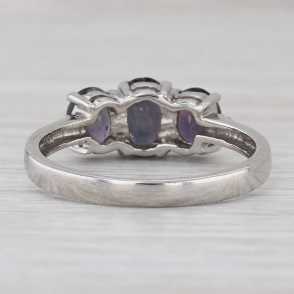 1.61ctw Color Change Sapphire Zircon Ring 10k Gold 3-Stone Jacque Christie COA