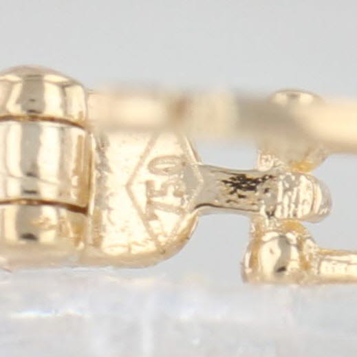 Small Horse Bit Hoop Earrings 18k Yellow Gold Round Hoops