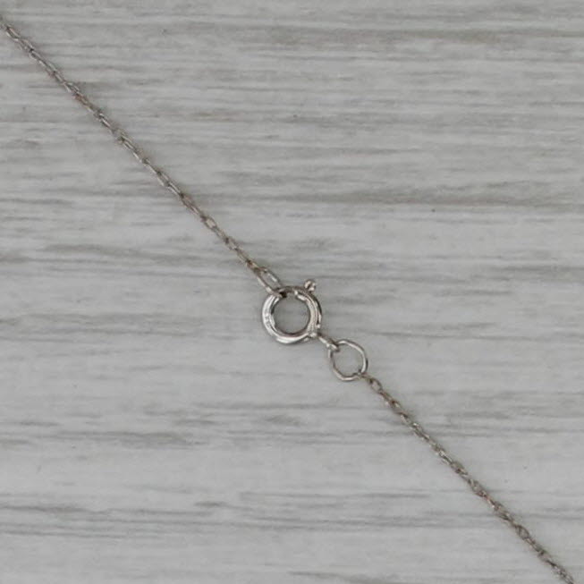 0.23ct Pear Tanzanite Diamond Pendant Necklace 10k White Gold 18" Rope Chain