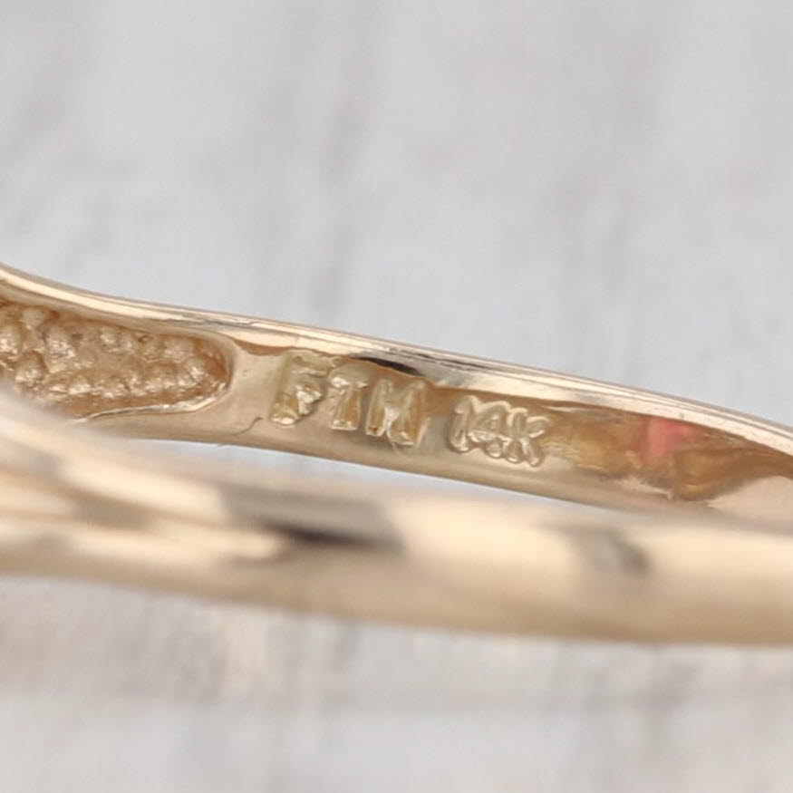 0.80ctw Pink Tourmaline Diamond Ring 14k Yellow Gold Size 8