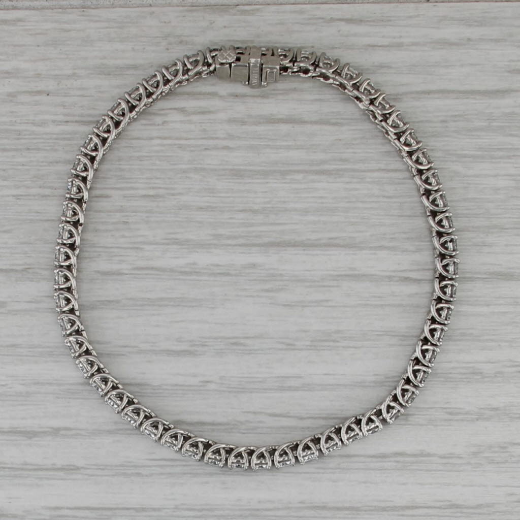 5.60ctw VS2 Diamond Tennis Bracelet 950 Platinum 6.75" 3.1mm D Vatche