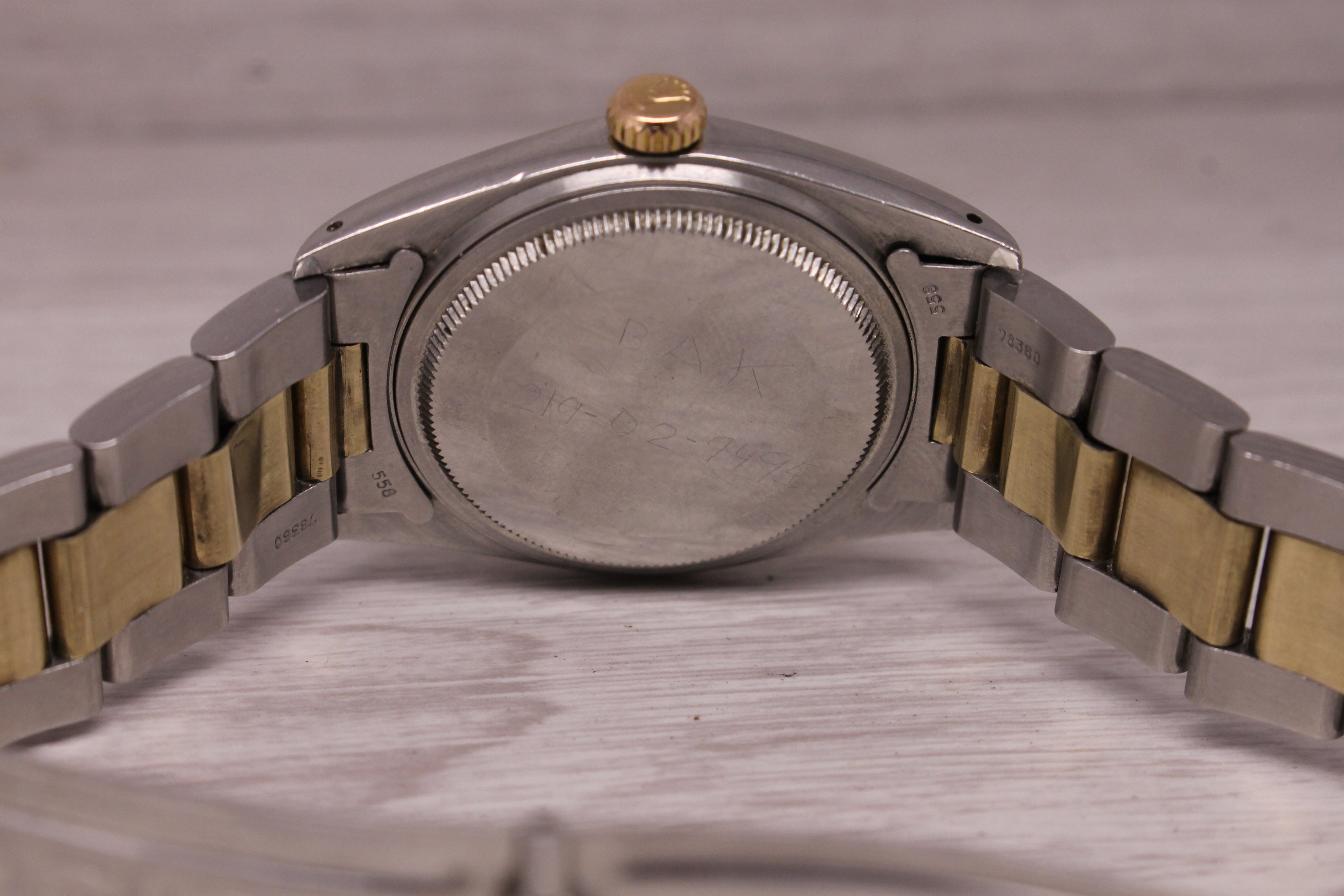 Vintage 1978 Rolex Datejust 16000 Mens Steel 14k Gold Watch Converted from Steel