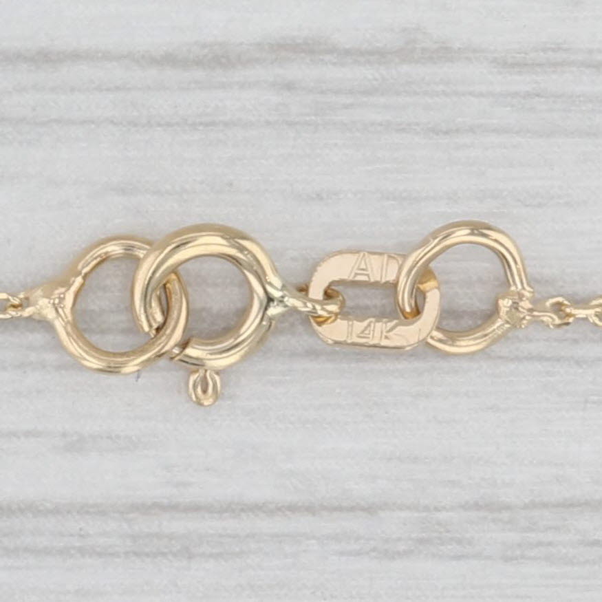 Light Gray New 18" Cable Chain Necklace 14k Yellow Gold 1mm
