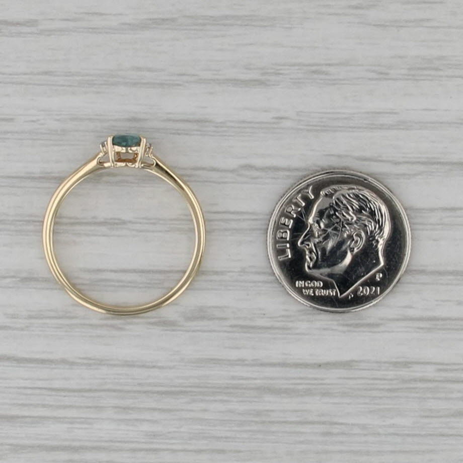 0.48ctw Pear Alexandrite Diamond Ring 10k Yellow Gold Size 7.25 COA