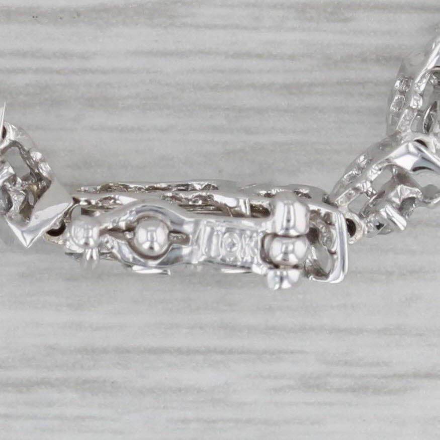 Gray 1.98ctw Diamond Tennis Bracelet 10k White Gold 7" 5.2mm