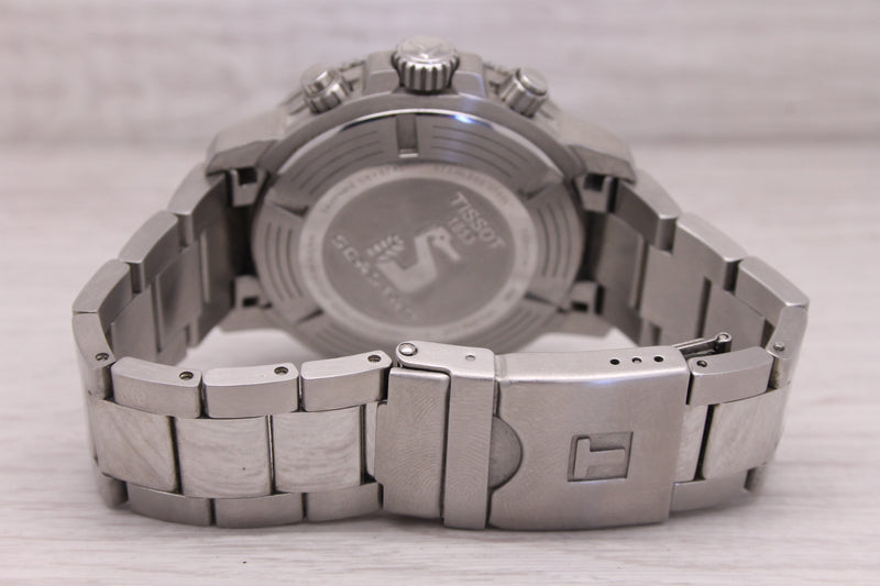 Tissot Seastar 45mm Stainless Steel Mens Quartz Chronograph Watch T120417A