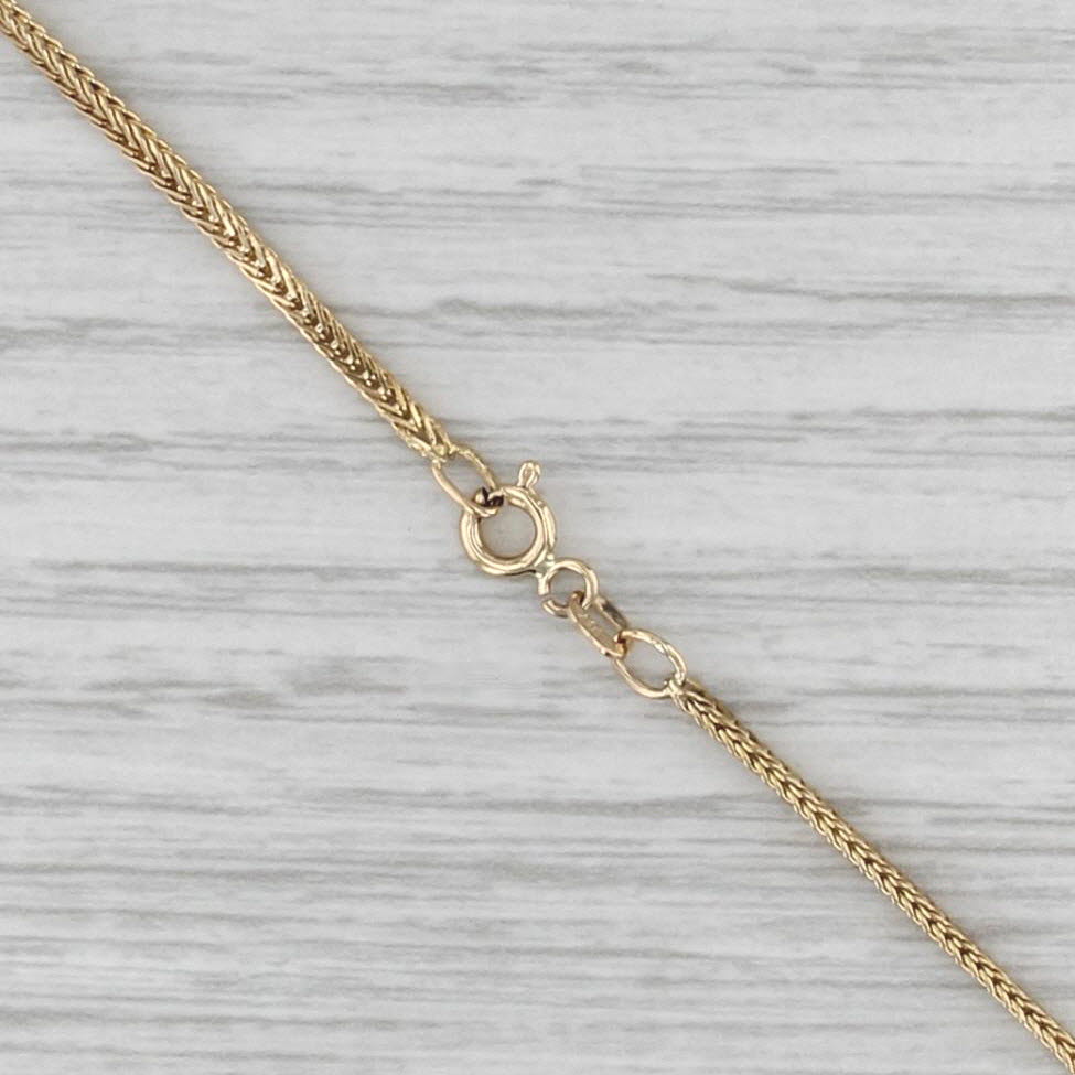 20.5" 1.8mm Wheat Chain Necklace 18k Yellow Gold