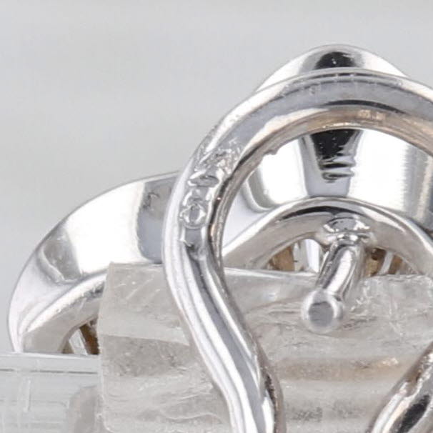 2.10ctw Diamond J-Hook Earrings 18k White Gold Omega Back Drops