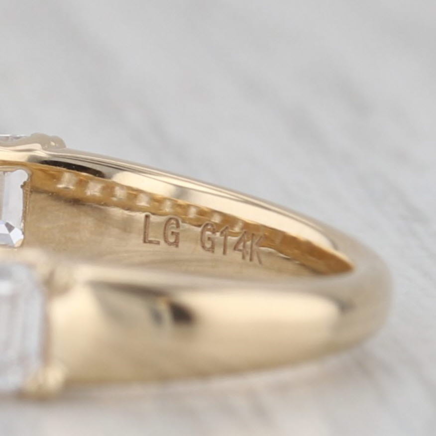 Gray New 1.85ctw Lab Grown Diamond Wedding Band 14k Yellow Gold Stackable Ring Sz 6.5
