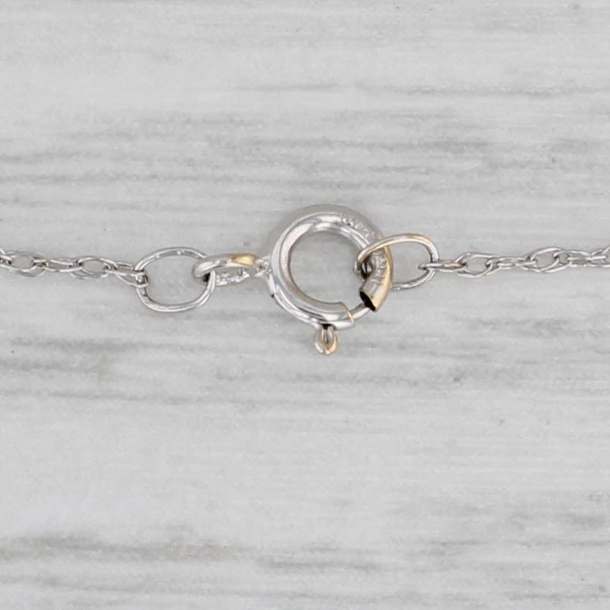 Gray Cultured Pearl Black Diamond Pendant Necklace 10k White Gold 18"