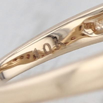 0.38ctw Purple Diamond Contoured Ring 10k Gold Size 6 Stackable Guard COA