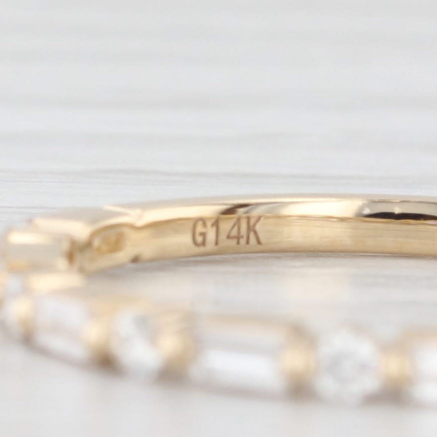 Light Gray New 0.34ctw Diamond Wedding Band 14k Gold Stackable Anniversary Ring Size 6.75