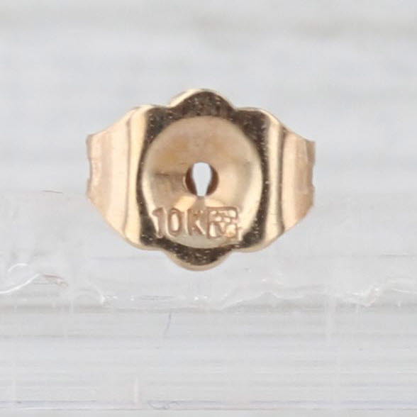 Light Gray Lab Created Opal Cubic Zirconia Heart Stud Earrings 10k Yellow Gold